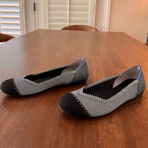 Rothy’s The Loafer Gray Mist Cap Toe Knit Flats Women’s Shoes Size 6 Eco Comfort - Picture 8 of 8